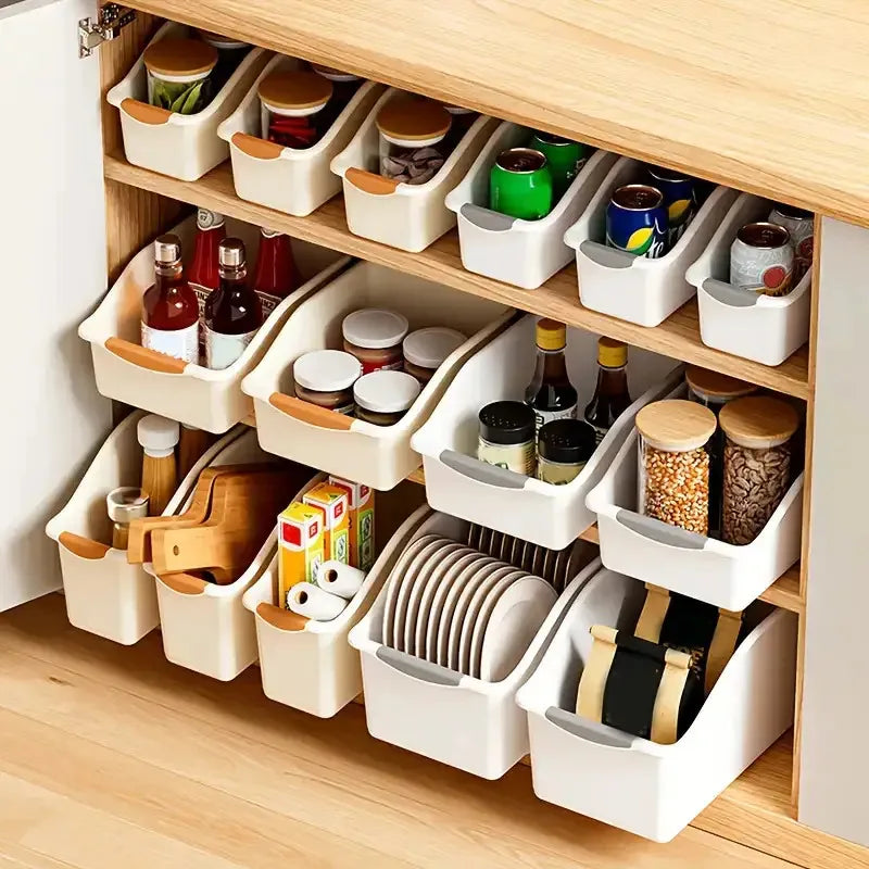 Kitchen Storage Basket Spice Seasoning Sundries Pantry Bathroom Sundries Plastic Storage Box for Home Organization