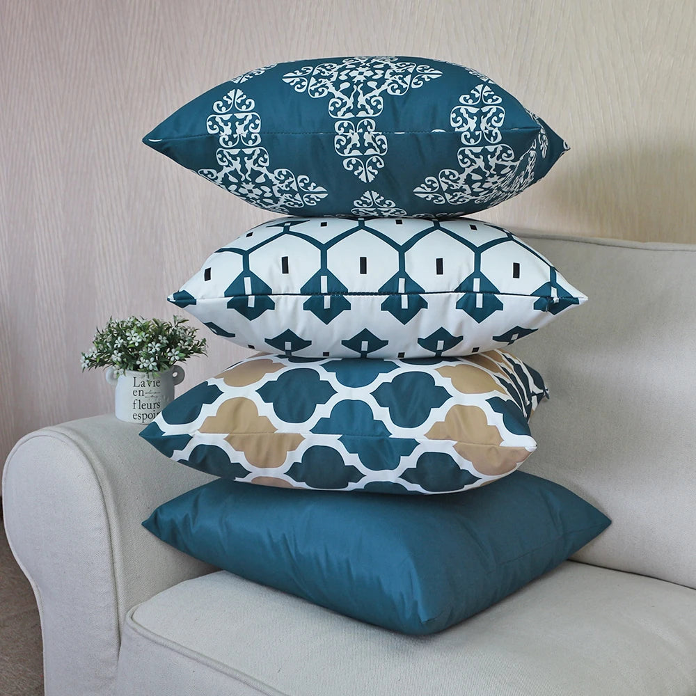 50x70cm Twill Waterproof Colorful Print Outdoor Pillowcase Summer Cool Cushion Cover For Patio Sofa Balcony