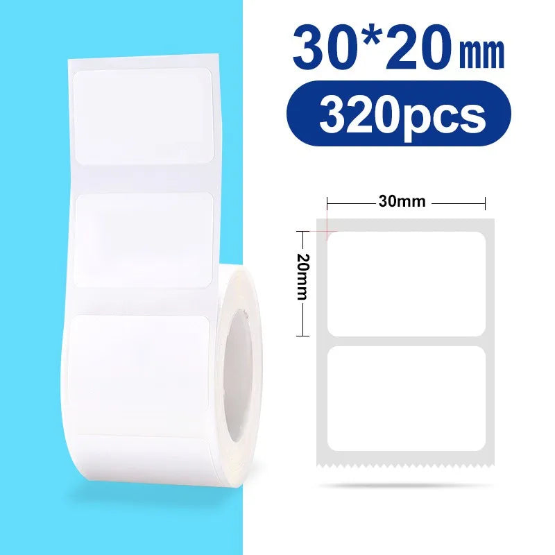 Niimbot Official Label Paper Roll Round White Transparent Sticker Paper Rolls for B21 B1 B203 Label Machine Printer