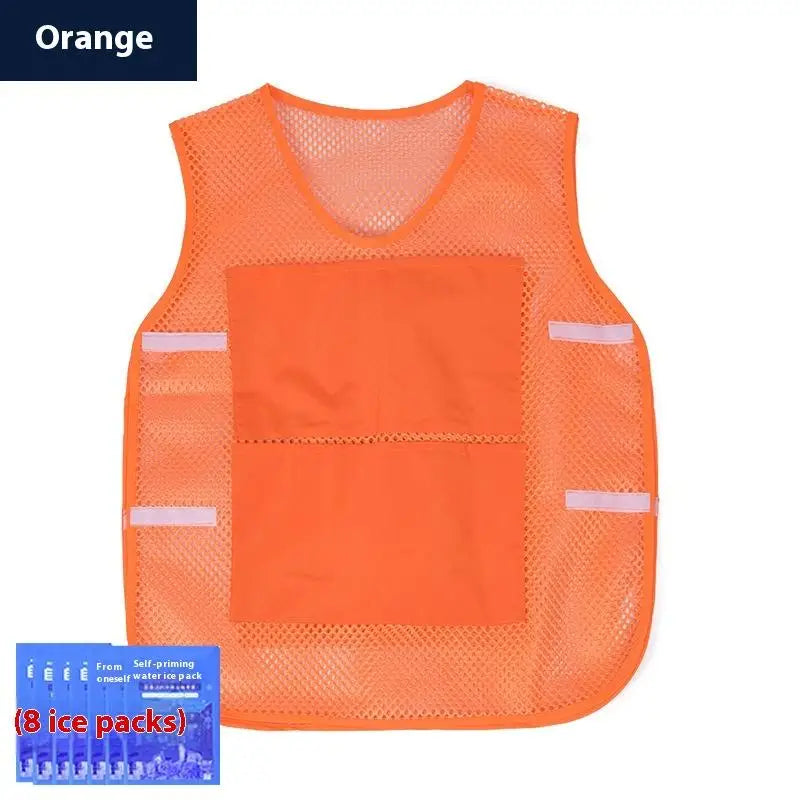 {MAX-66} 1 Pc Summer Cooling Vest Ice Bag Water Cooling Outdoor Workwear Heatstroke Pre Clothing Men Women Universal Normal Size