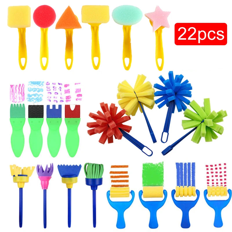 Painting Sponge Brush Art Craft Halloween Drawing Graffiti Tools Office Culture Educational Supplies Roller Seal Stamps TMZ