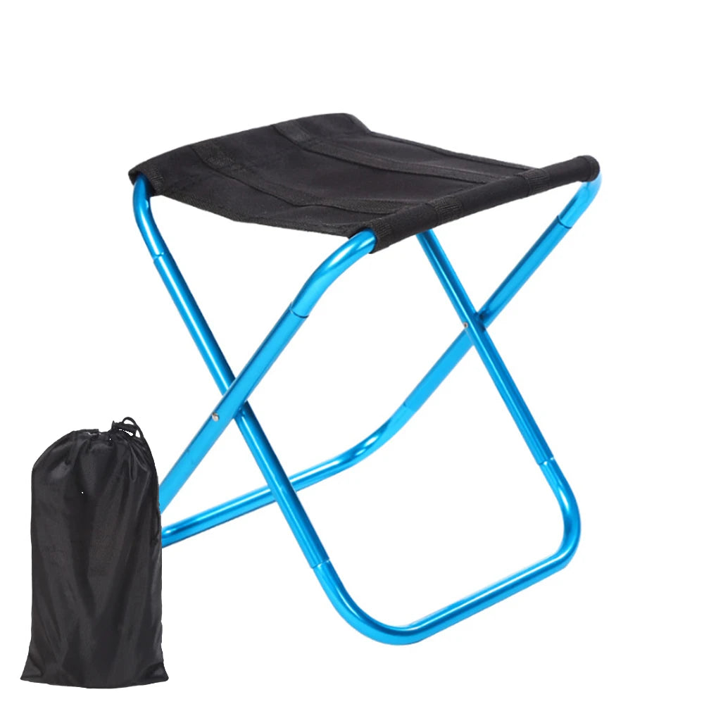 Outdoor Aluminium Alloy Portable Folding Picnic Camping Stool MIni Storage Fishing Chair Ultralight