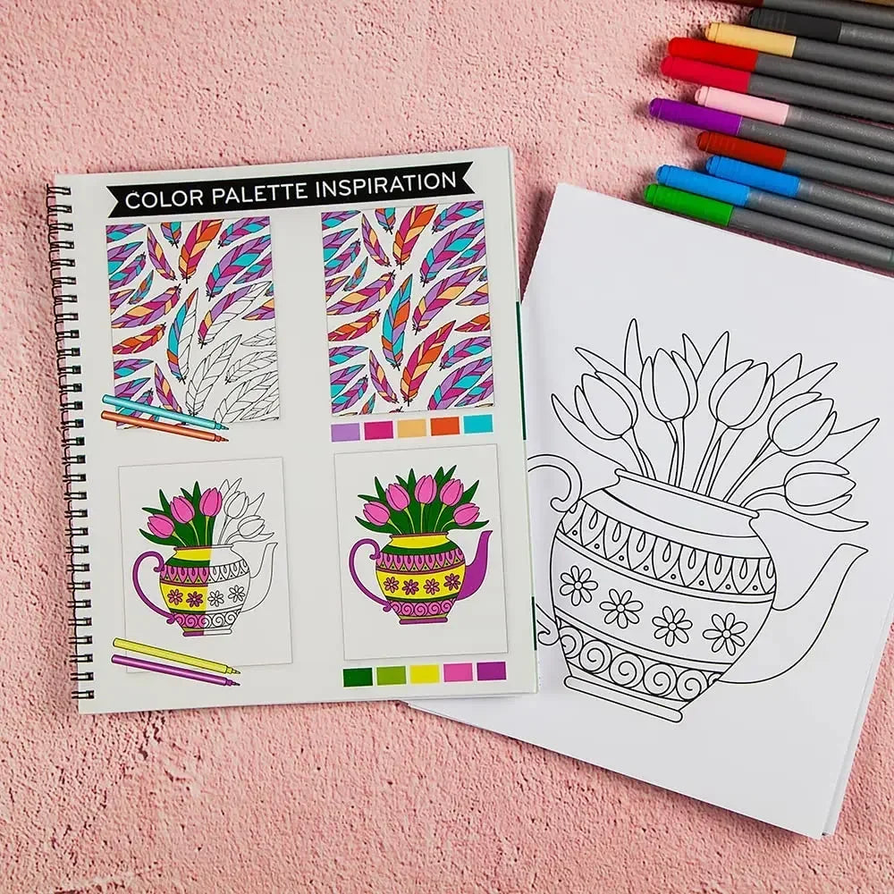 Large Print Easy Color & Frame - Calm (Stress Free Coloring Book)