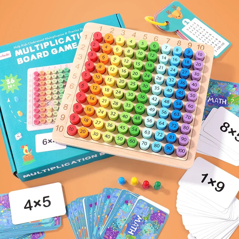 Wooden Toys Math Toys 99 Multiplication Table Math Arithmetic Teaching Aids Gifts for  Friends
