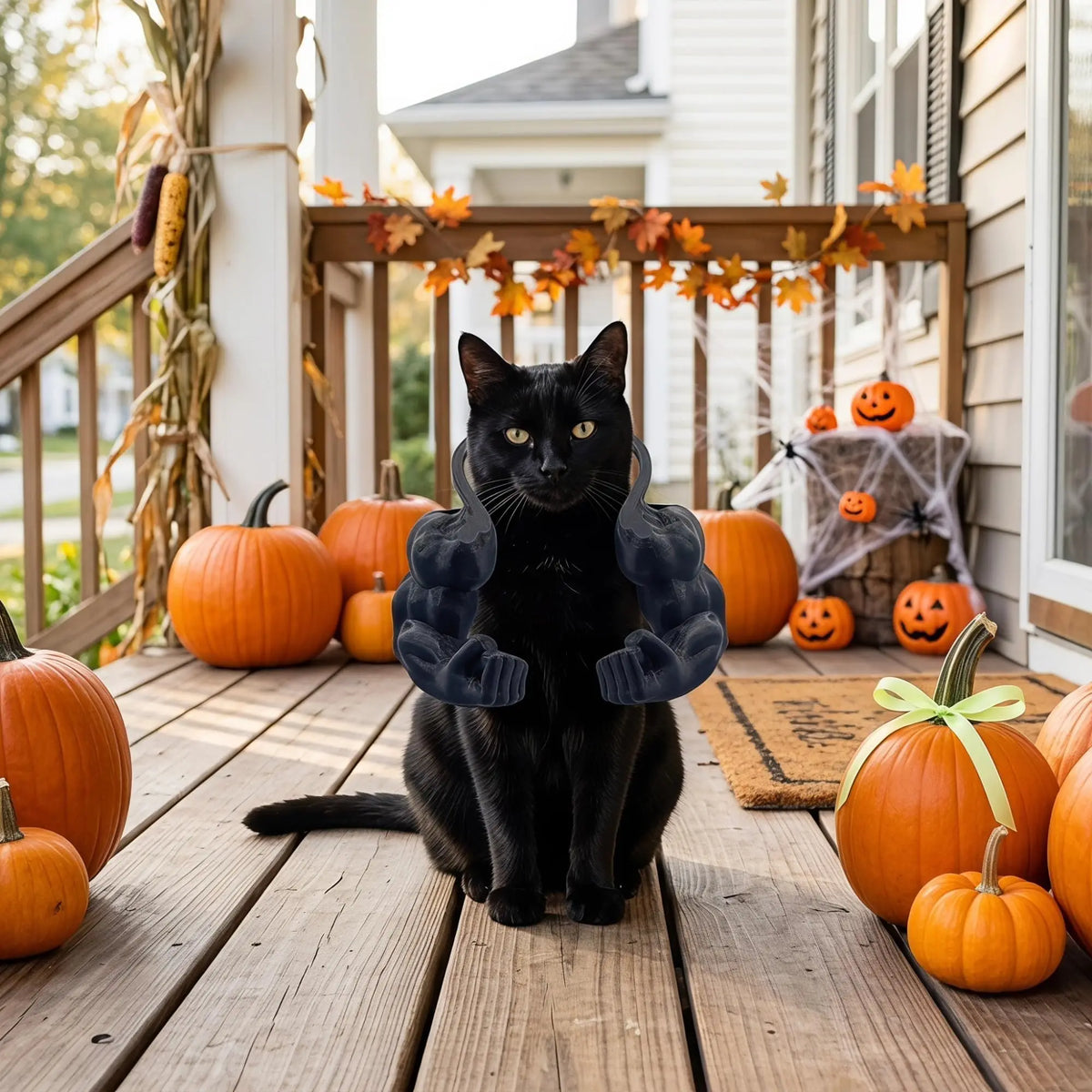Muscle Arms Pet Costume – Funny Halloween Accessory for Cats & Small Dogs