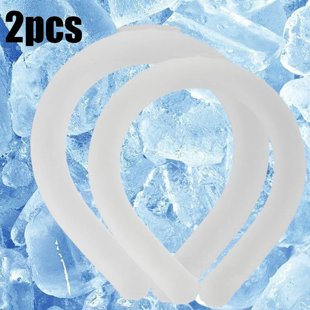 Summer Neck Cooling Ring Portable Reusable Neck Massager Cool Neck Ring Sunstroke Prevention Fitness Fishing Cycling Travel Ice