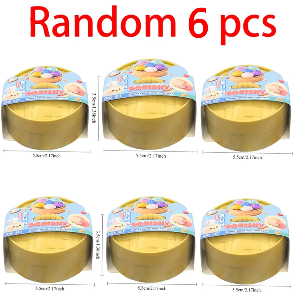 Blind Box Colorful Simulated Dumpling Squishy Relaxing Relieve Anxiety Antistress Enhance Happiness Rebound Squeeze Reliever Toy