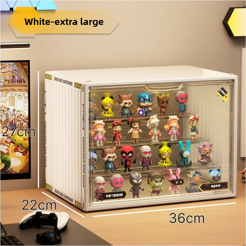 Large Containerized Designs Acrylic Organizer for Collectible Figures and Blind Box Toys Action Figures Desktop Organizers Box