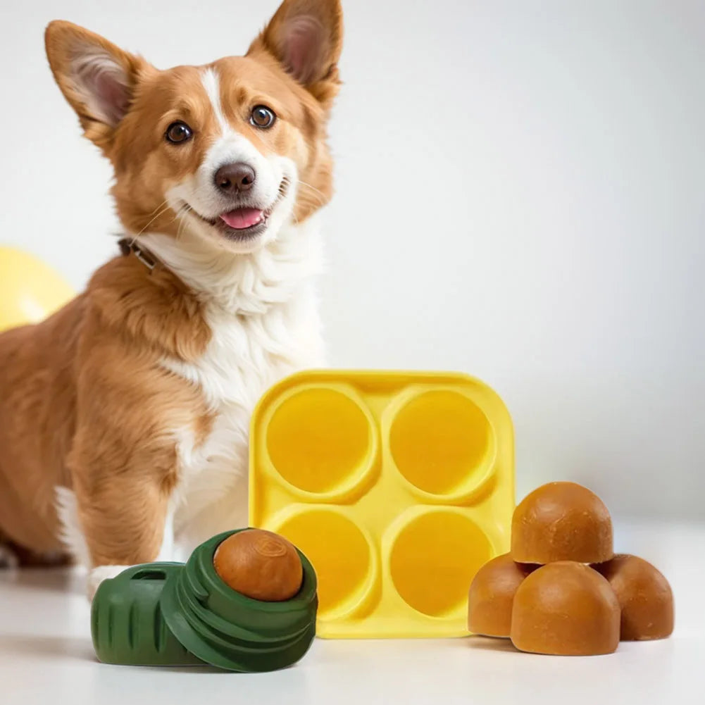 Silicone Fillable Dog Toys Maken Frozen Food Tray Summer Cooling Ease Dog Anxiety Teeth Cleaning Slow Feeding Dog Toys Supplies