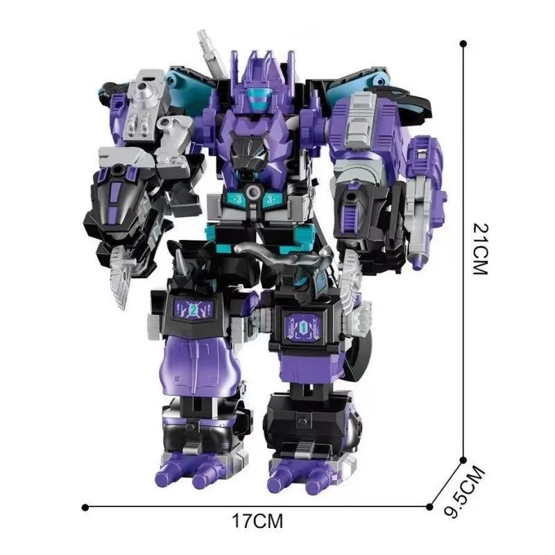 In Stock TENGYANG Dark Mechanical Beast Robot Transformation 21CM 5 IN 1 Predacons Predaking Action Figure Child Toy Gift