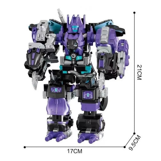In Stock TENGYANG Dark Mechanical Beast Robot Transformation 21CM 5 IN 1 Predacons Predaking Action Figure Child Toy Gift