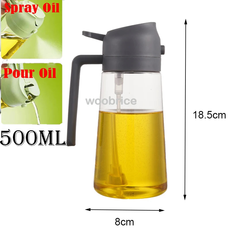 2in1 Kitchen Spray Oil Dispenser Oil Sprayer Polisher Or Only Spray for Air Fryer Salad Grilling Roasting Cooking Kitchen Acce