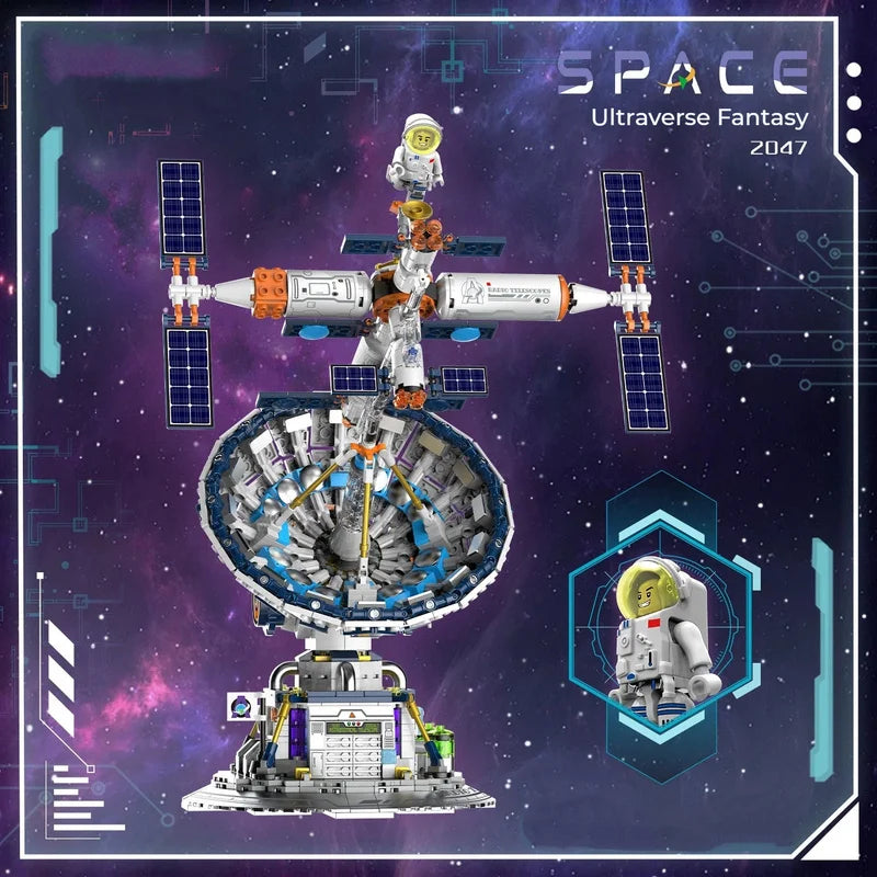 Space Radio Telescope Building Blocks Model Educational DIY Assembly STEM Toy Creative Science Puzzle Birthday Gift for Kids