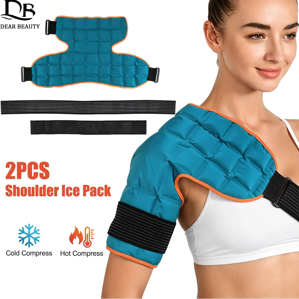 2PCS Self-Absorbing Water Ice Pack Reusable Cold Hot Compress Shoulder Wrap Knee Pad Gel Pack For Joint Injuries Muscle Sprain