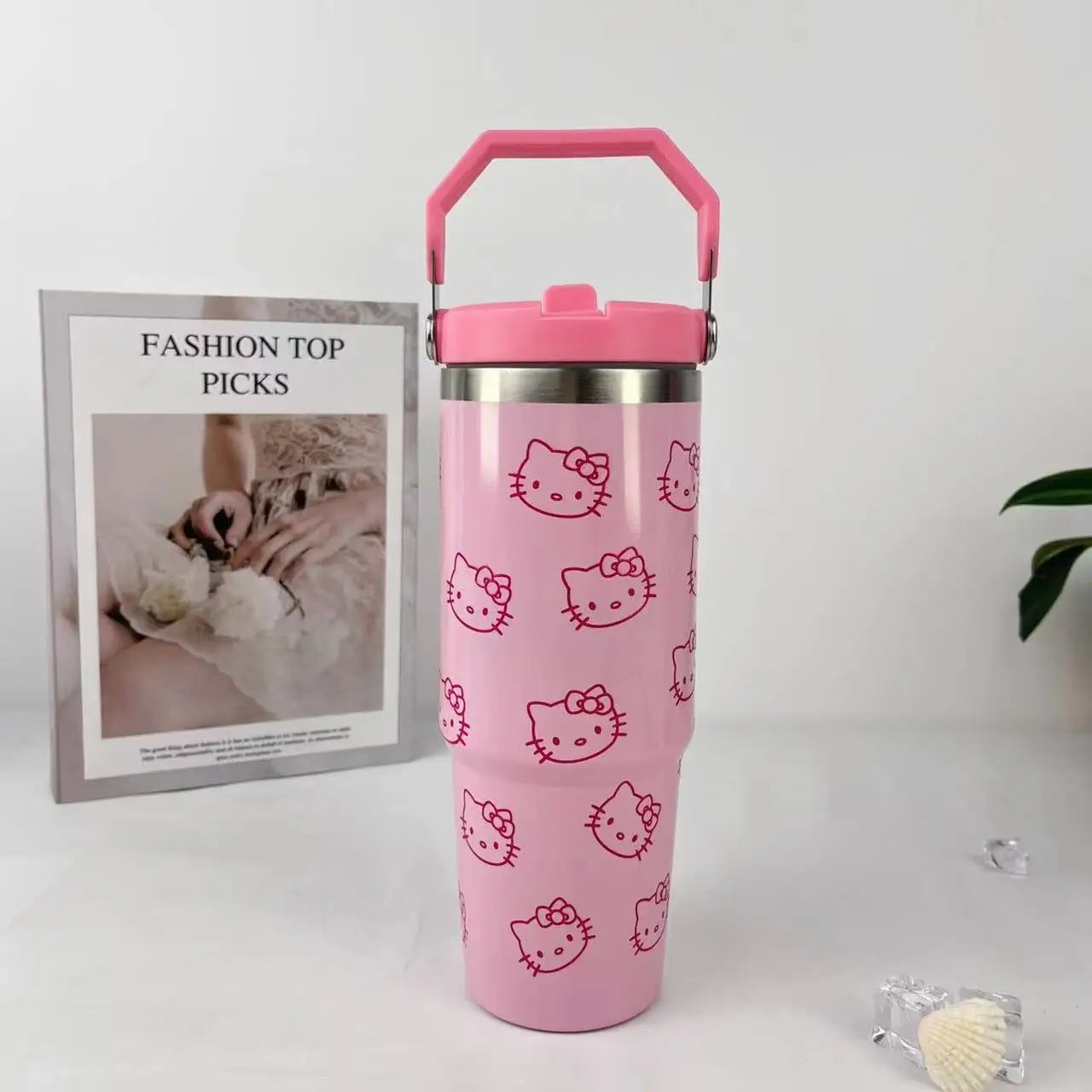 New 40oz Vacuum Hello Kitty Insulated Tumbler Stainless Steel Insulated Water Bottle Vacuum Thermal Flask For Women Men