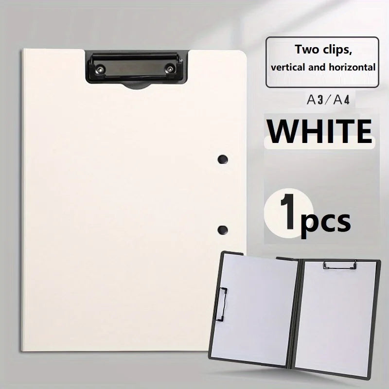 1pc A4 File Folder Clipboard Writing Pad Board Test Paper Document Organizer For Business & School, Stationery & Office Supplies