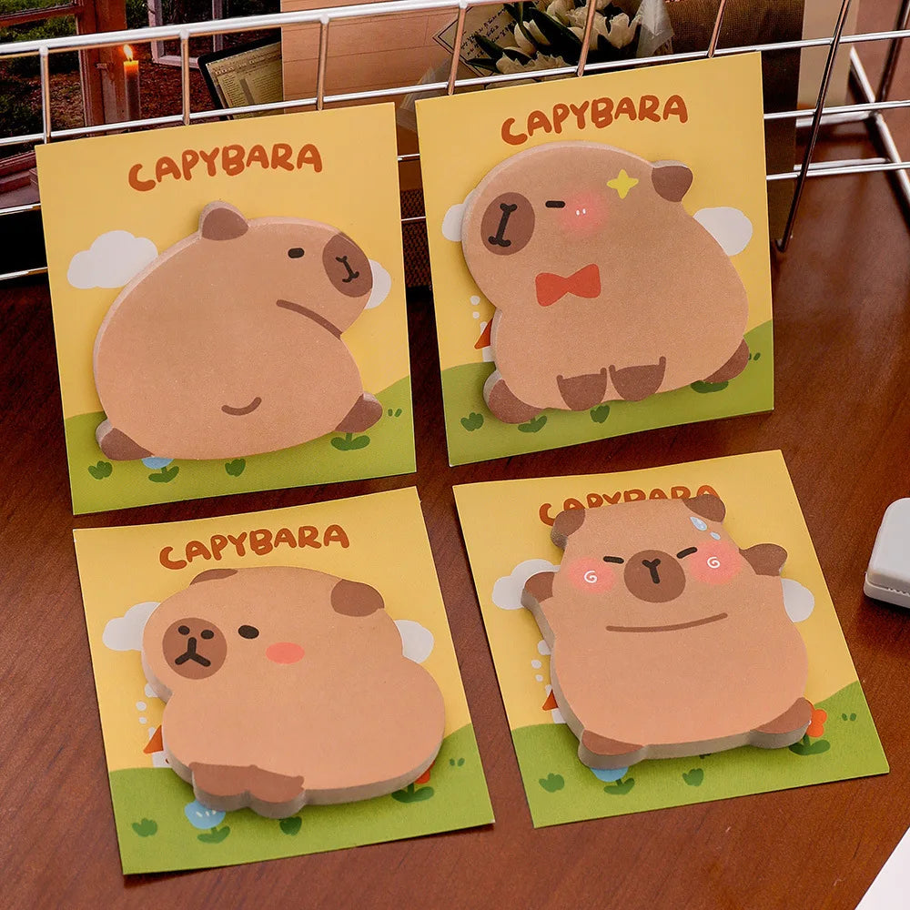 4 Pieces Sticker Cute Kawaii Animal Sticky Notes Notepad Memo Pads Office School Supply Stationery Panda Cat Hare Bookmark Post