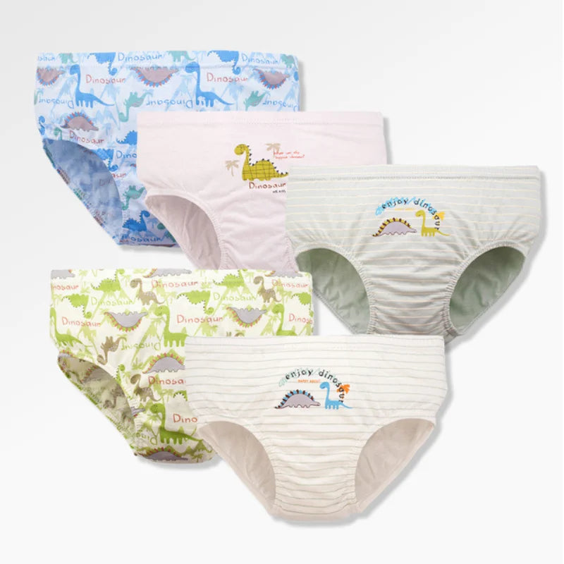 3 Pcs Children Underwear Cotton Kids Dinosaur Cartoon panties Breathable Soft Boys Briefs Boxers 2-14 Years Old Boys Panties