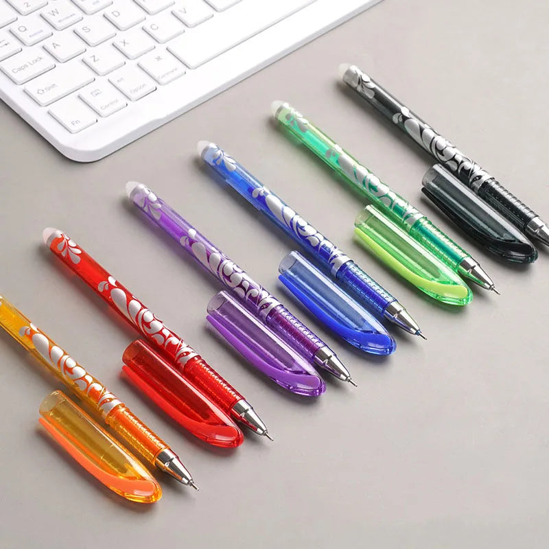3Pens+20Refills Color Erasable Pen Gel Pens Rod Washable Handle School Writing Office Supplies Stationery Pencil Cute Pen