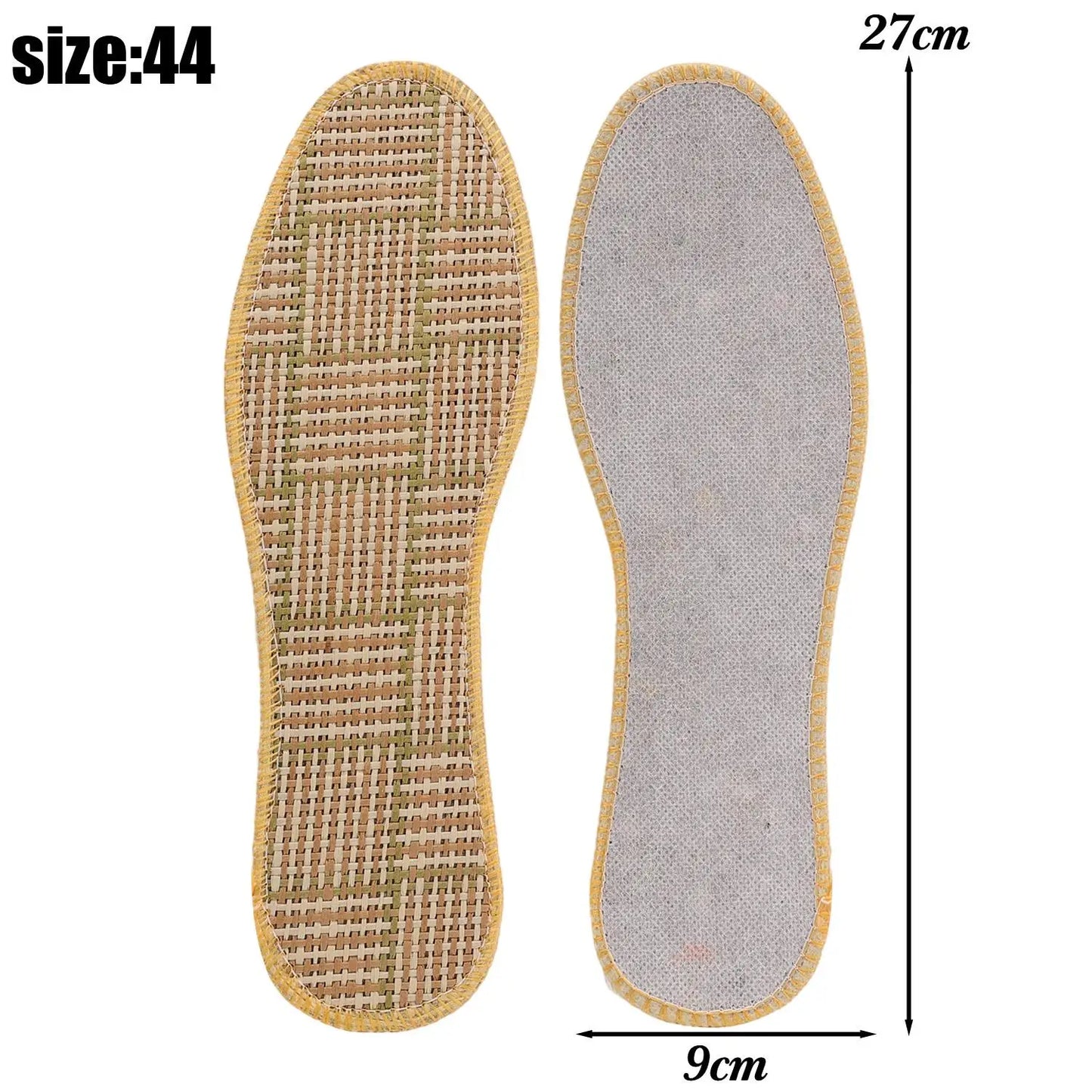 Summer Bamboo Wood Cooling Mat Insoles Double-layer Shoe Pads Deodorant Breathable Shoe Inserts for Men Women Foot Care Kit