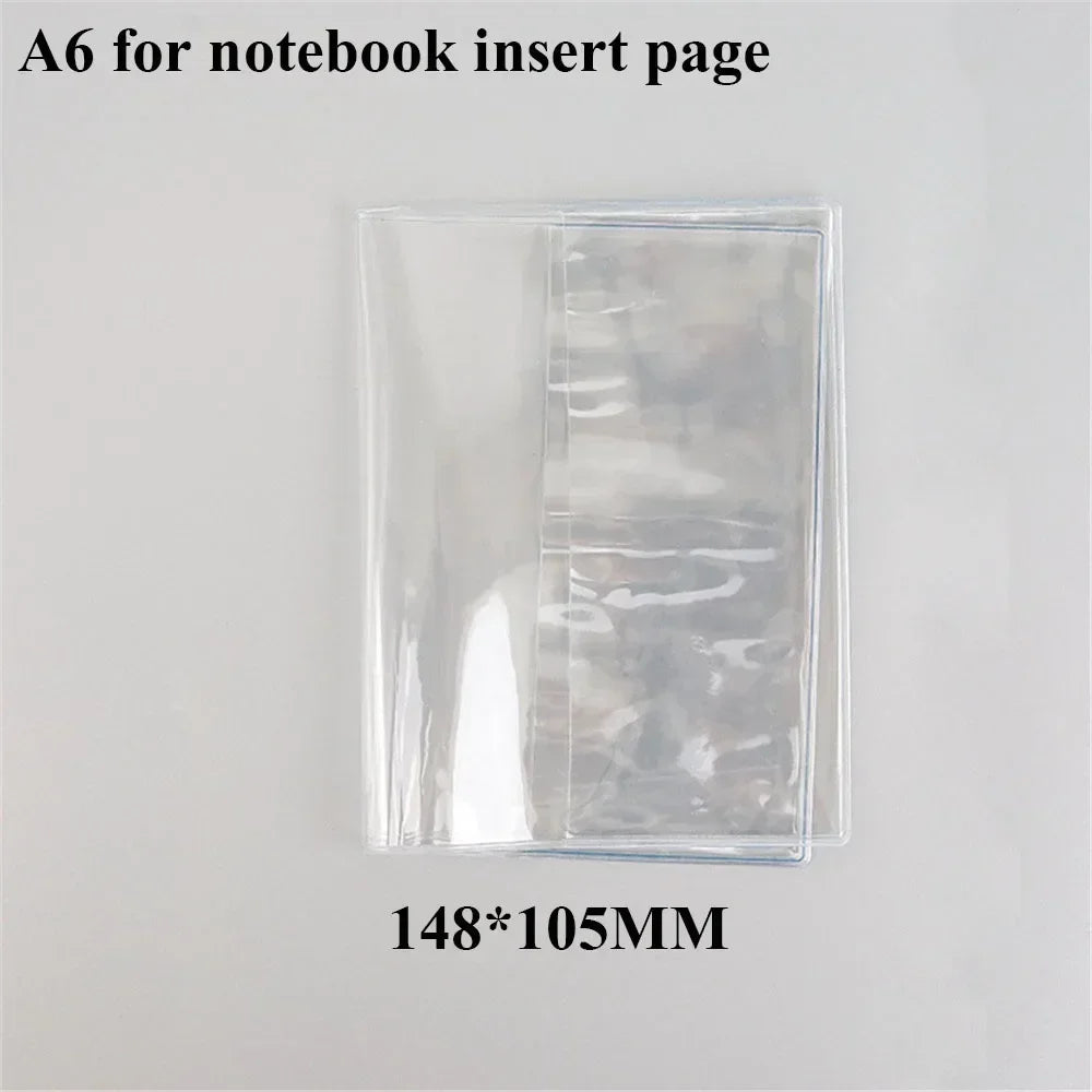 Waterproof PVC Transparent Protective Sleeve for A6 A5 Notebook Journal Planner Book Diary Protects Cover Office Supplies