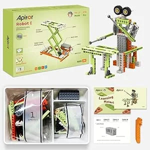 Apitor Robot E STEM Kits for 8-12 Year Old Boy Girl, 14 in 1 Educational Construction Science Kit with Learning Materials