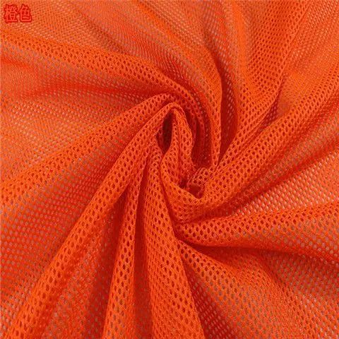 High-grade Black Fishnet Mesh Fabric By Meters for Chairs Bags Cradles Sewing Plain Summer Polyester Textile Wearable Breathable