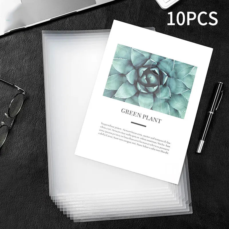 10 to 30 PCS A4 File Folder Desk Organizer Stationery Clear Folder for Documents Office school supplies