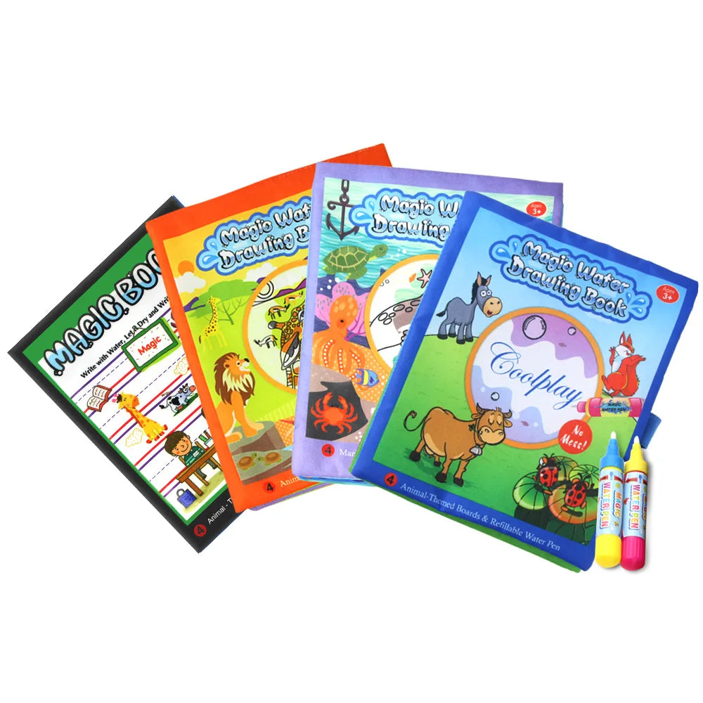 Coolplay  Magic Water Drawing Book Coloring Book Painting Board Doodle Book in Drawing Toys Educational Toys for Kids Xmas Gifts