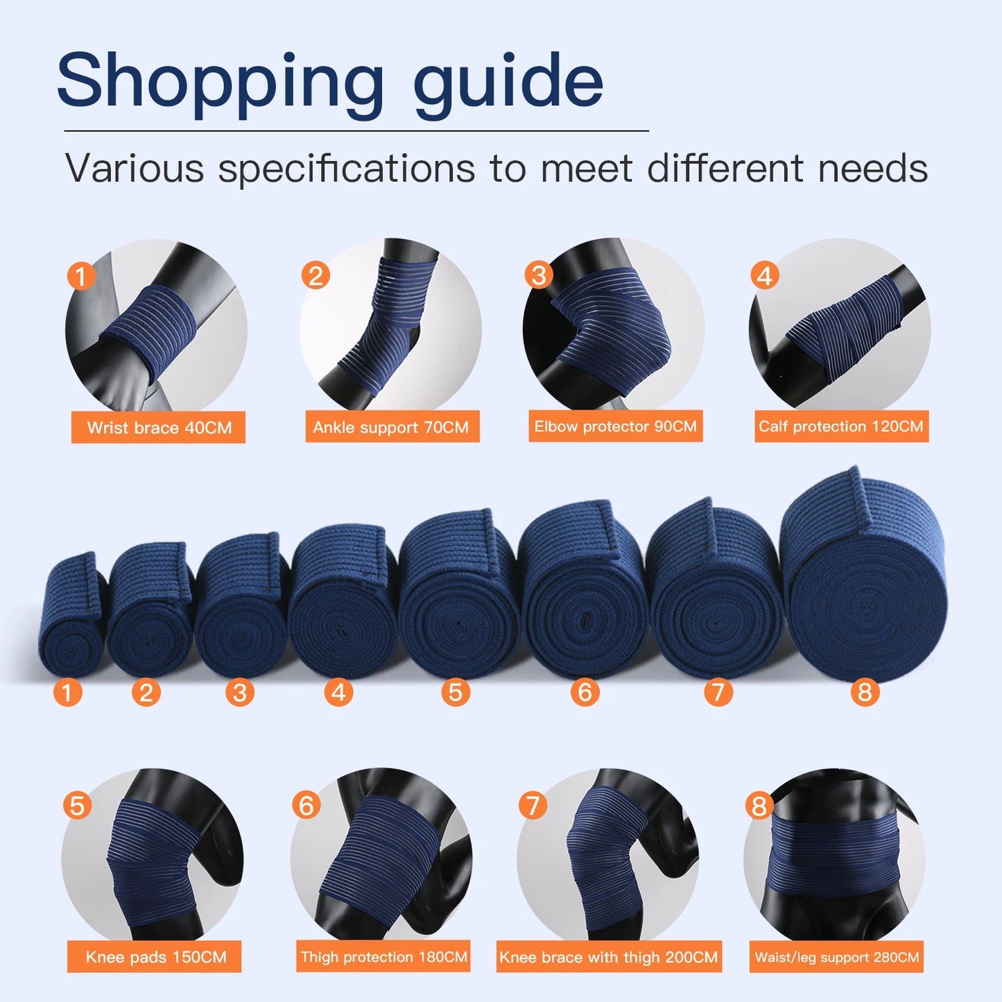 1 PC Tape Compression Bandage Ankle Sports Elbow protector pads Wraps Support Protector Ankle brace support Knee Pads