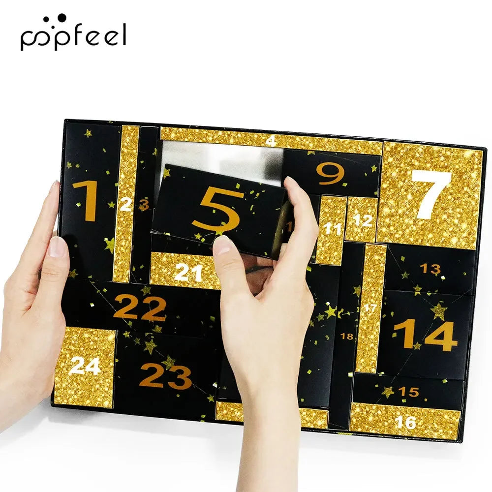 Advent Calendar 24Days Beauty Makeup Kit 24pcs/Set Christmas Countdown Calendar Mystery Holiday Gift Box For Women Cosmetics