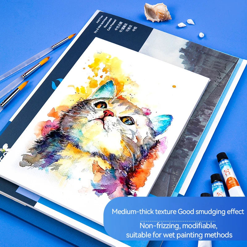 Canson 1557 Watercolor Paper Pad 20 Sheets Artists Beginners Watercolor Sketchbook Drawing Paper 300gsm Cold Press Art Supplies