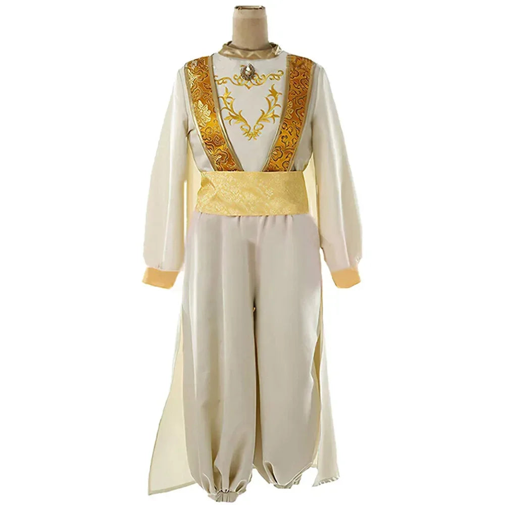 Prince Costume with Feather Hat – Top & Pants Set for Men & Boys, XS–XXL and 110–150 cm