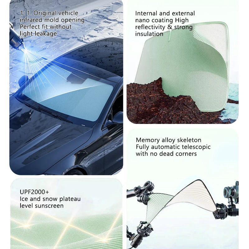 SEAMETAL Car Windshield Sunshade Summer Cooling Heat Shield Windscreen Sun/UV Protection Cover Universal for Sedan/Suv/Truck