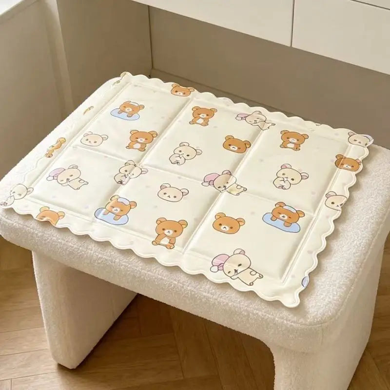 Rilakkuma Cooling Gel Seat Cushion Summer Ice Cooling Pad Waterproof Heat Dissipation For Car Office Dormitory Chair Buttock Mat