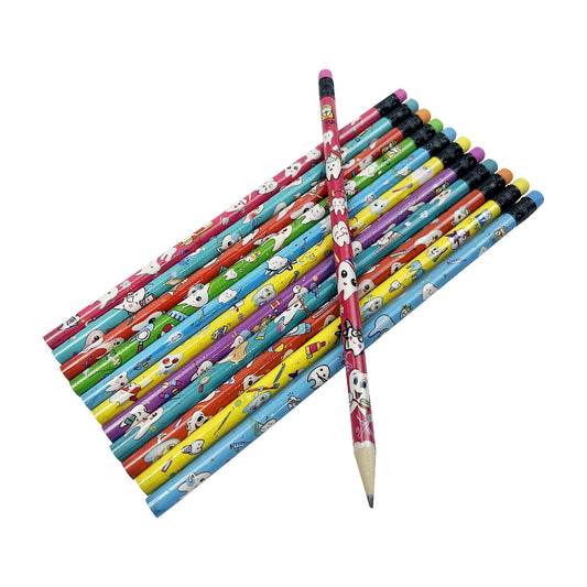 50pcs Dental Pencil Cute Cartoon Tooth Pattern Pencil With Eraser Children Drawing Pencil School Writing Stationery Dental Gifts