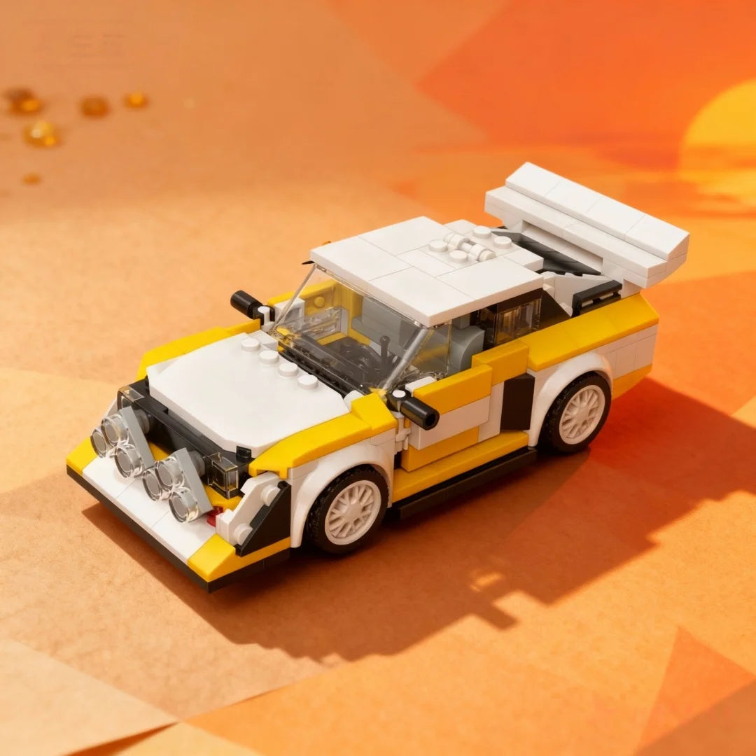 Knew Built Sports Rally Car Building Blocks: DIY STEM Racing Vehicle Set, Durable Brick Toys, Perfect Creative Gift for Adults