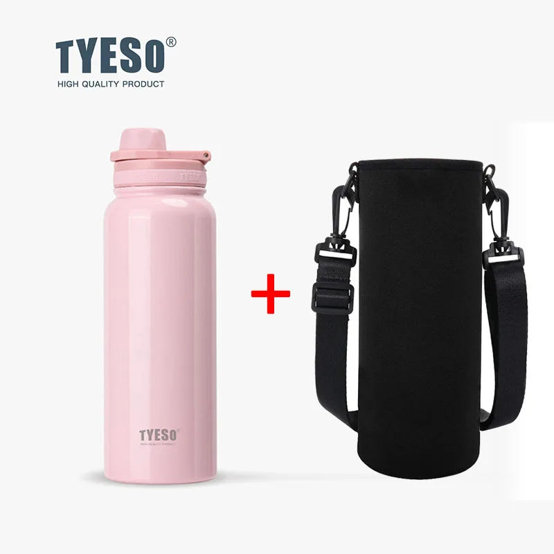 TYESO Thermos Bottle Car Insulated Flask Water Tumbler for Outdoor Sports Travel Vacuum Flasks Stainless Steel Thermal Cup