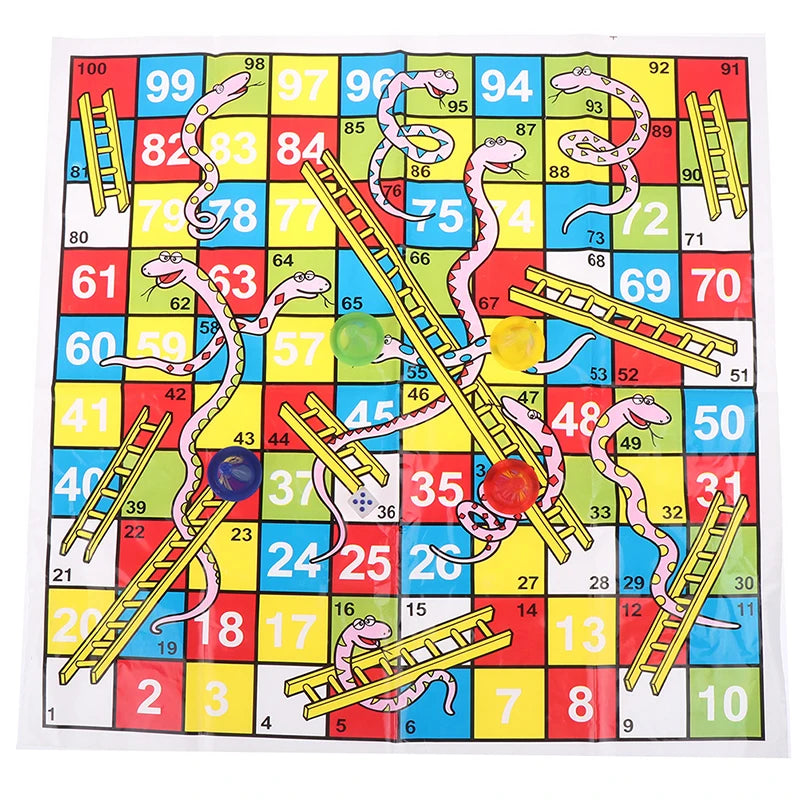 Snake Ladder Educational Kids Children Toys Family Interesting Board Game Gifts
