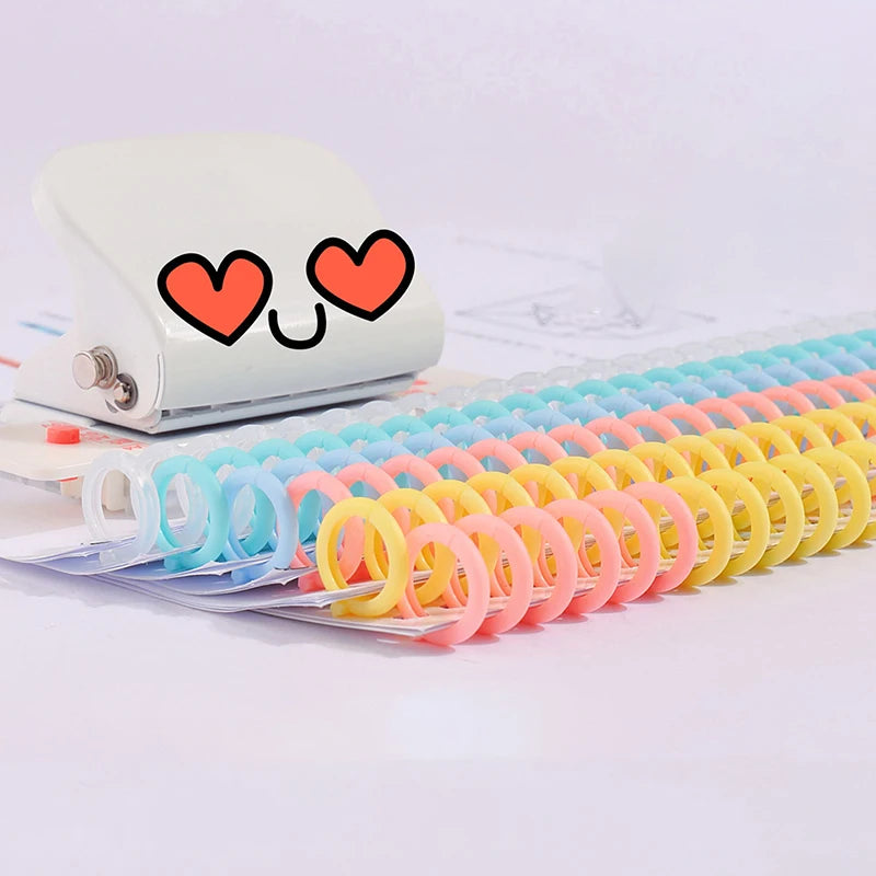 1 Pc 30 Holes Loose-leaf Plastic Binding Ring Spring Spiral Rings Binder Strip For A4 Paper Notebook Stationery Office Supplies