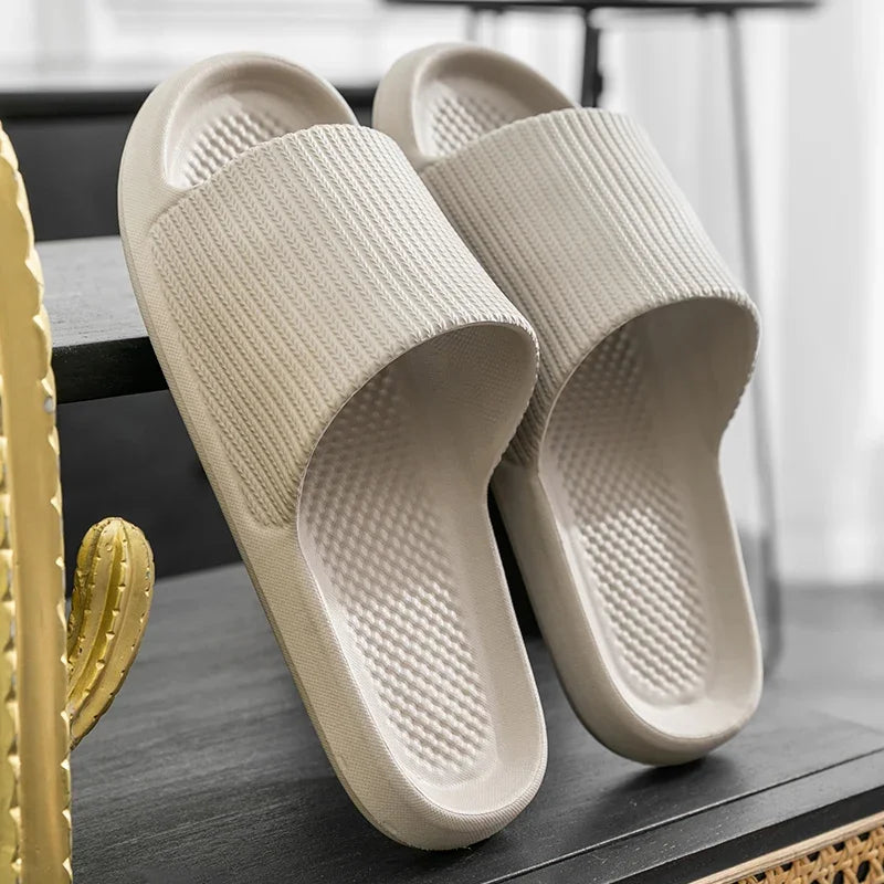 Non-Slip EVA Soft Sole Massage Shower Shoes for Men and Women, Couples, Waterproof, Home, Leisure, Bathroom Slippers, Fashion