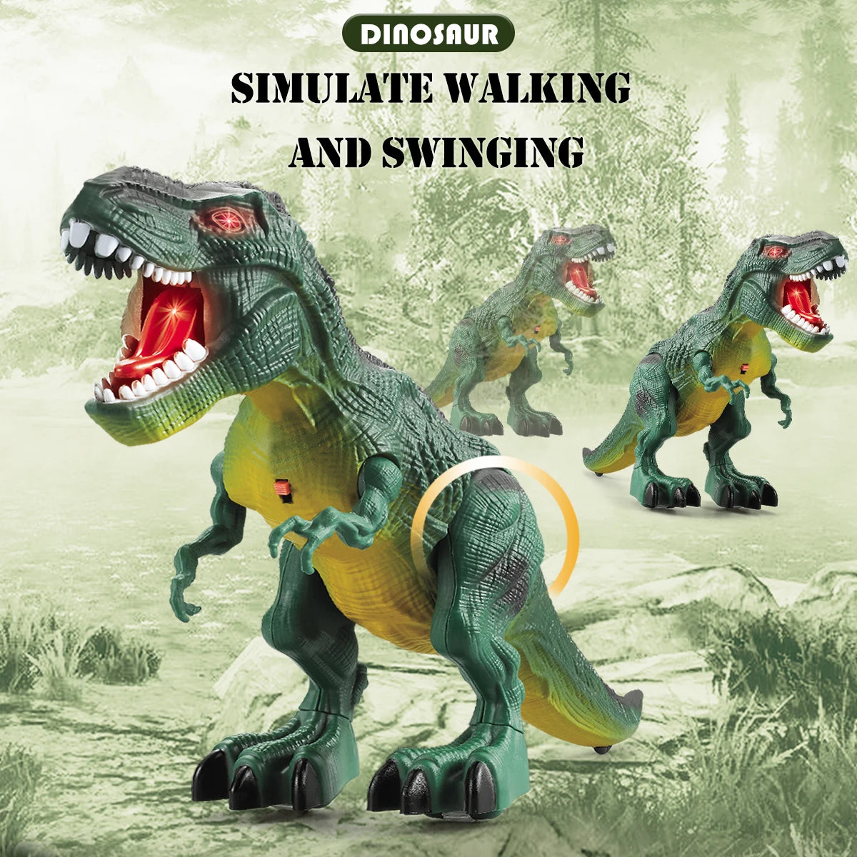 Remote Control Dinosaur Toys, Simulated Tyrannosaurus Rex Dino World Game Electric Dinosaur Model Electronic Walking Robot Gifts
