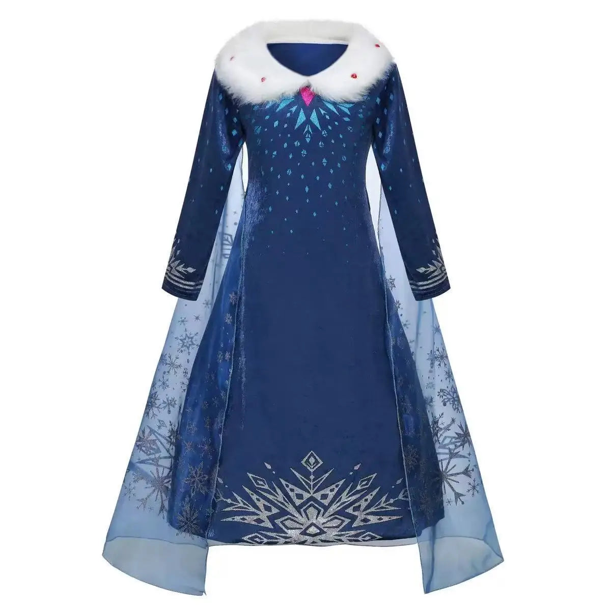 Anna Elsa Princess Girls Dress Up Winter Snow Queen Costume Carnival Party Halloween Kids Carnival Birthday Party Clothes