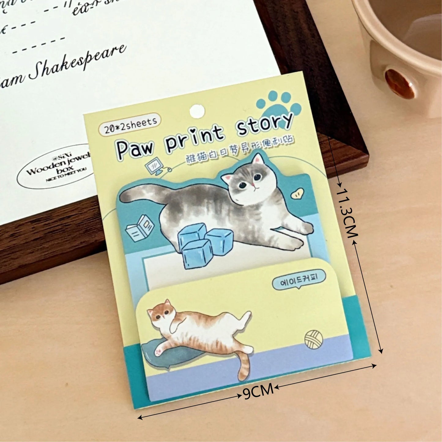 40/160 Sheets Post-it Cartoon Cat Planner Post-it Adhesive Notes