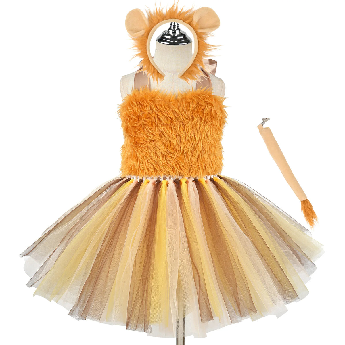 Baby Girls Halloween Animal Costume Kids Lion Costumes for Halloween Print Tutu Dress Birthday Party