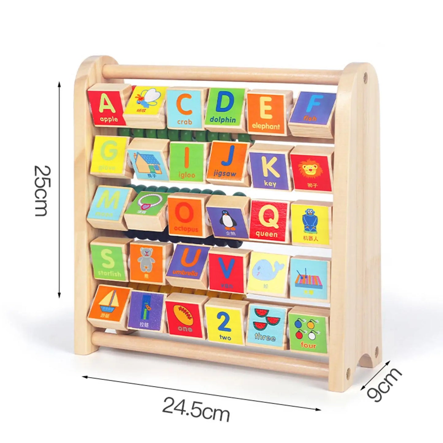 Wooden Abacus Activity Blocks Educational Learning Abacus Toy Small Educational Toy for Kindergarten Preschool Children