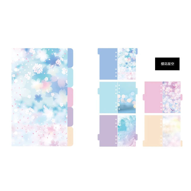 Paper Index Divider A5 A6 Cute 6 Holes For Binder Planner Notebook Stationery Candy Notebook Paper Divider Accessories