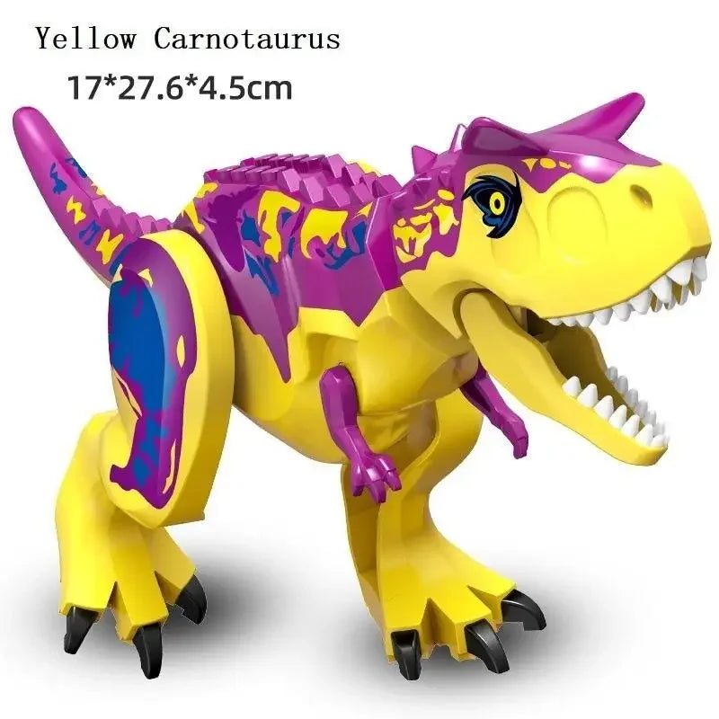 Jurassic World Brutal Raptor Building Blocks Dinosaur Model Tyrannosaurus Indominus T-Rex Assemble Educational Toy For Kids Gift