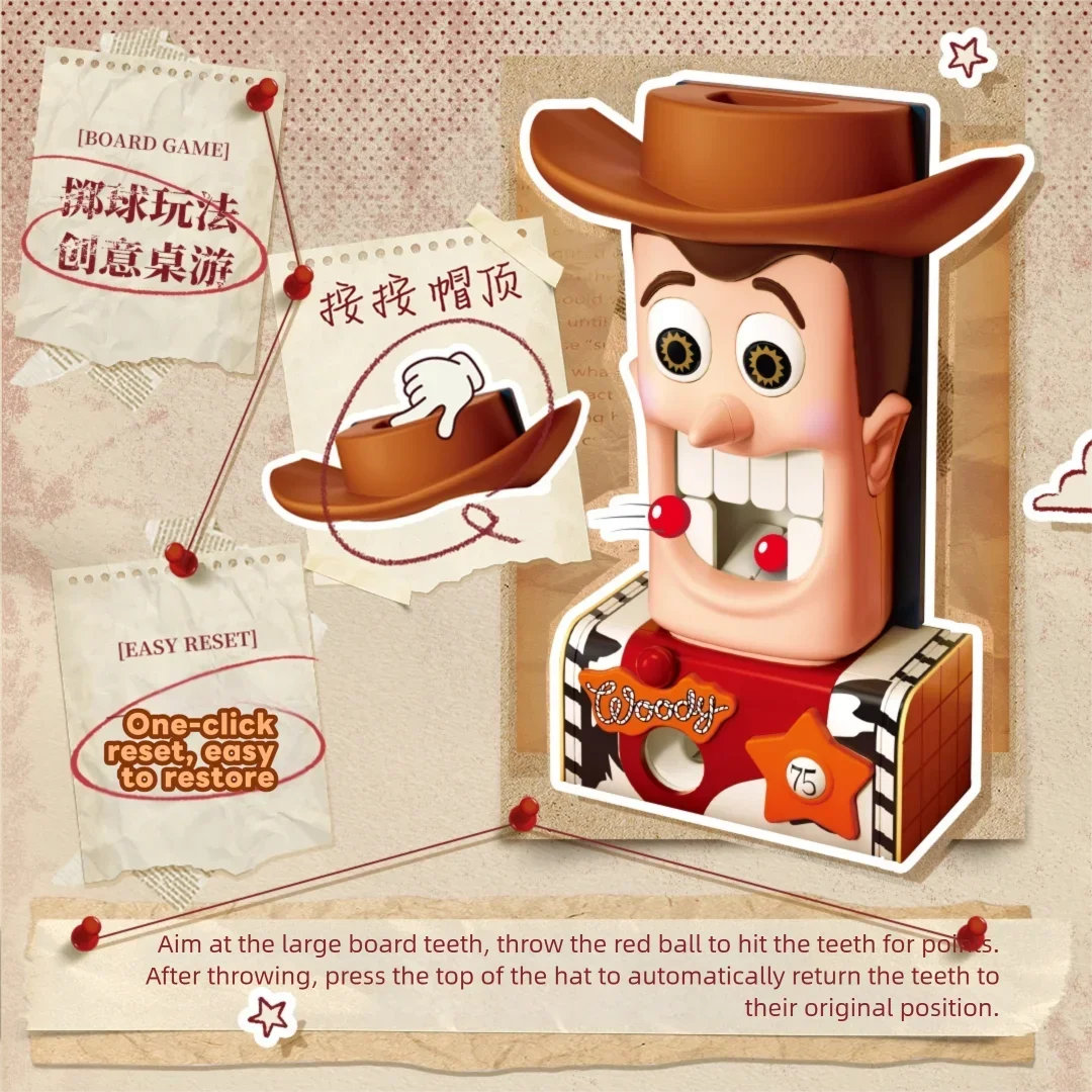 Toy Story Woody Big Teeth Creative Assembly Building Blocks Model Kit Desktop Throwing Game Party Entertainment Toy Fans Gifts