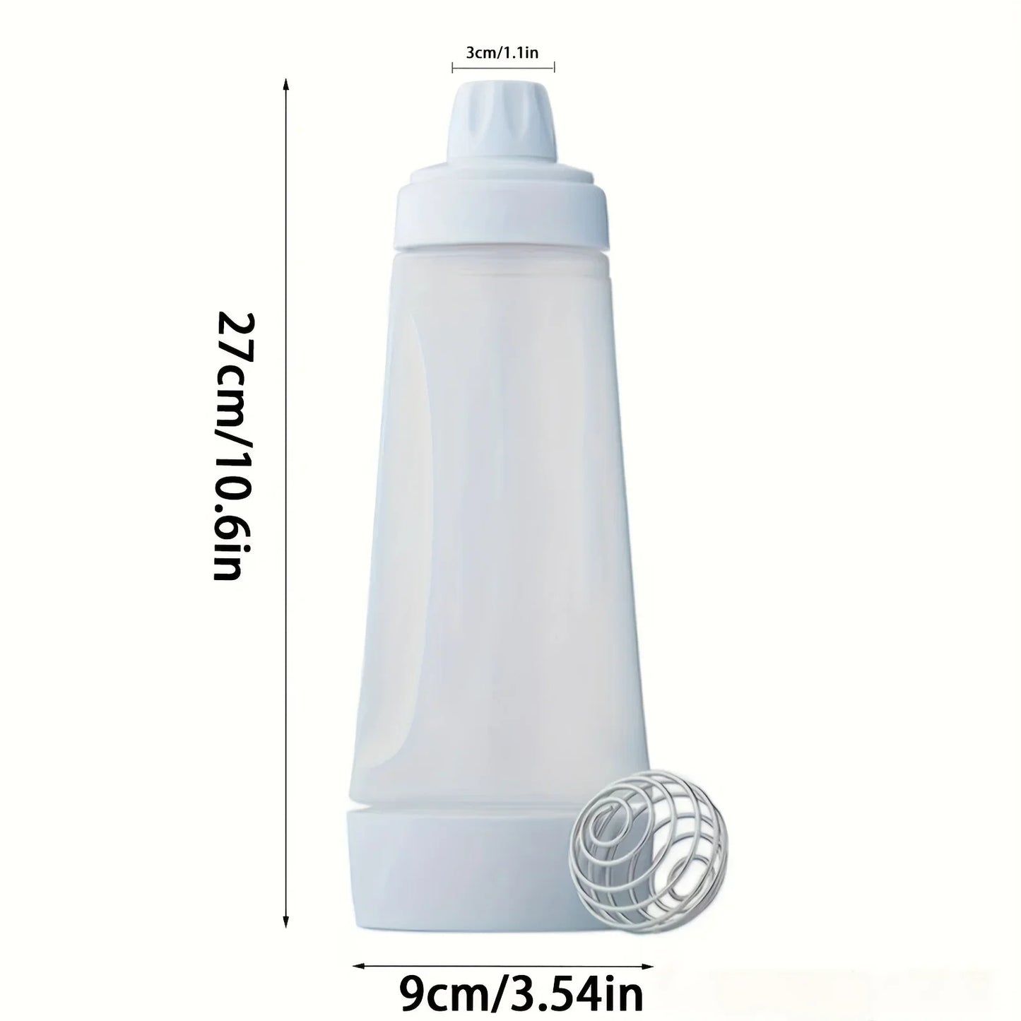 Pancake Batter Dispenser with Wire Whisk for Restaurant Quality Baking - Perfect for Pancakes Cupcakes Muffins & Crepes